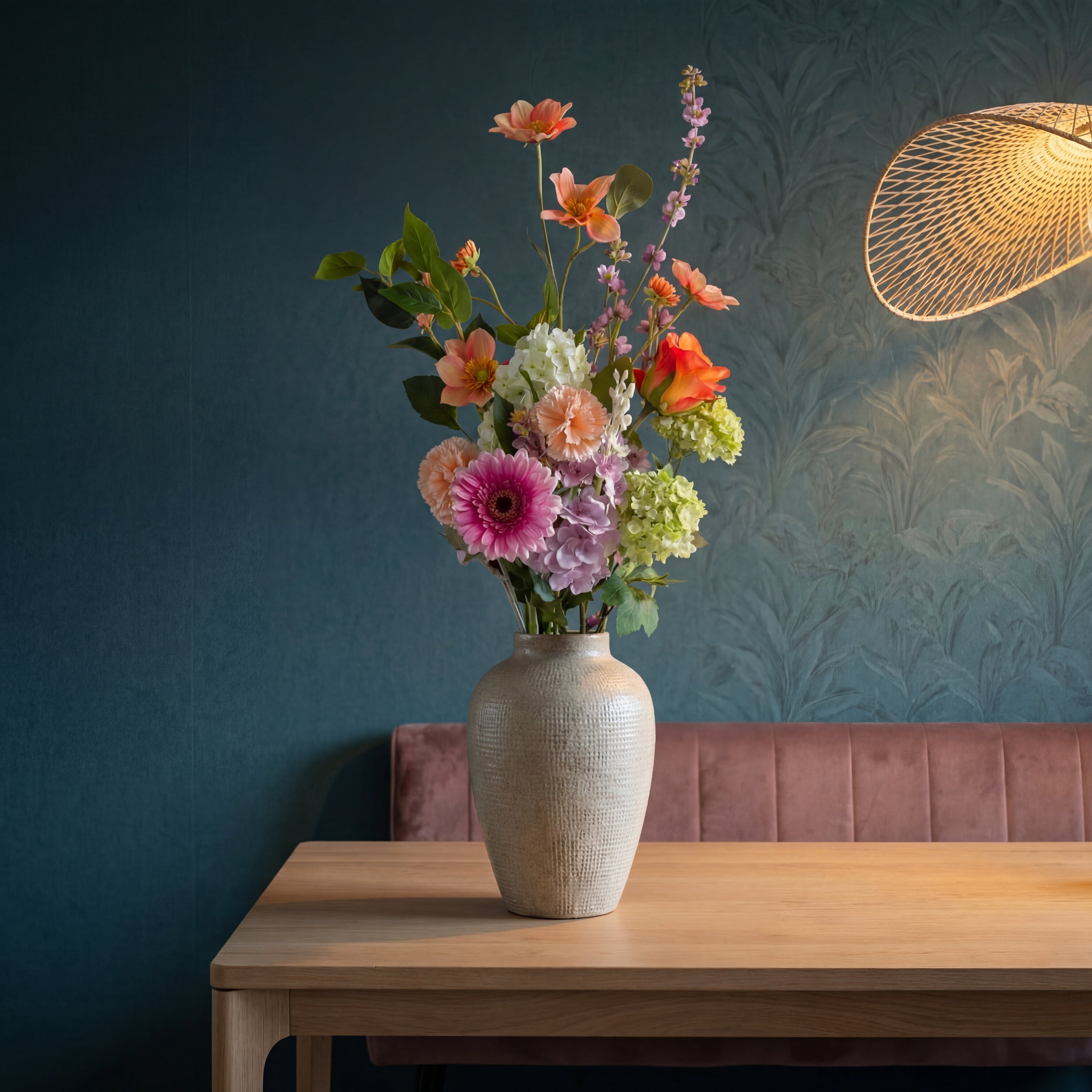Luxe kunstbloemen die niet van echt te onderscheiden zijn